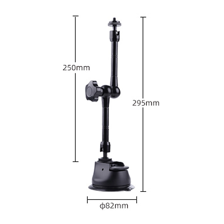 Single Suction Cup Articulating Friction Magic Arm Camera Mount (Black) - HoMEdemic™ 