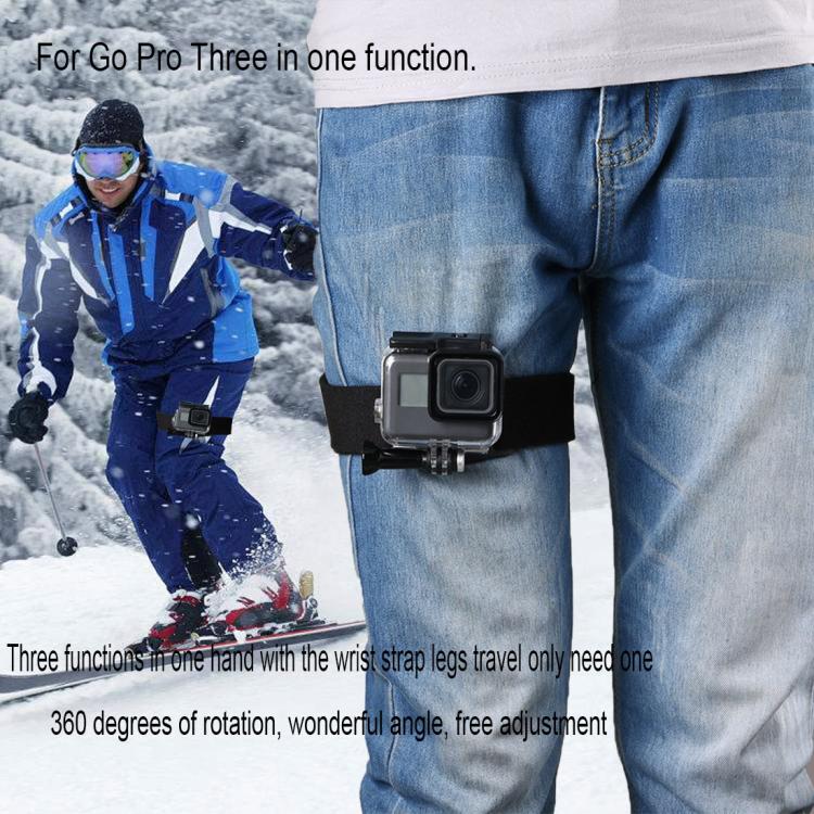 GP278 3 in 1 Hand Wrist Arm Leg Straps 360-degree Rotation Mount for GoPro, Insta360, DJI and Other Action Cameras(Black) - HoMEdemic™ 