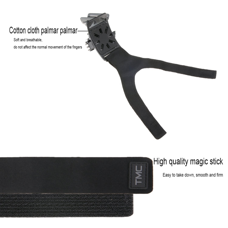 GP278 3 in 1 Hand Wrist Arm Leg Straps 360-degree Rotation Mount for GoPro, Insta360, DJI and Other Action Cameras(Black) - HoMEdemic™ 