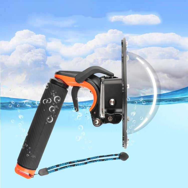 Shutter Trigger + Dome Port Lens Transparent Cover + Floating Hand Grip Diving Buoyancy Stick with Adjustable Anti-lost Strap & Screw & Wrench for GoPro HERO7 /6 /5 - HoMEdemic™ 