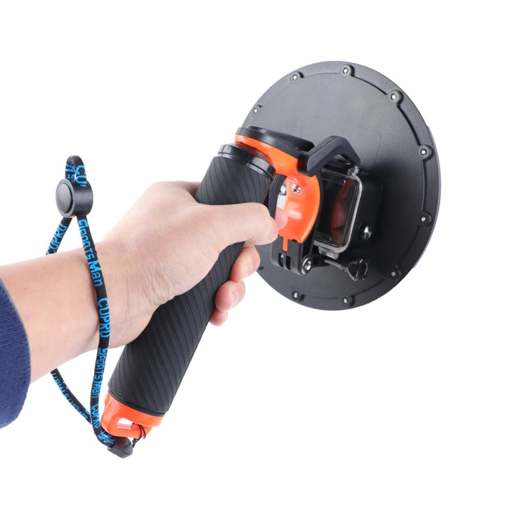 Shutter Trigger + Dome Port Lens Transparent Cover + Floating Hand Grip Diving Buoyancy Stick with Adjustable Anti-lost Strap & Screw & Wrench for GoPro HERO7 /6 /5 - HoMEdemic™ 