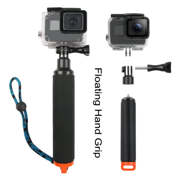 Shutter Trigger + Dome Port Lens Transparent Cover + Floating Hand Grip Diving Buoyancy Stick with Adjustable Anti-lost Strap & Screw & Wrench for GoPro HERO7 /6 /5 - HoMEdemic™ 