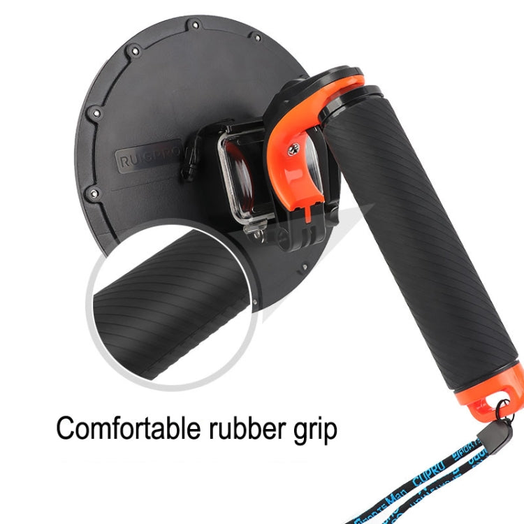 Shutter Trigger + Dome Port Lens Transparent Cover + Floating Hand Grip Diving Buoyancy Stick with Adjustable Anti-lost Strap & Screw & Wrench for GoPro HERO7 /6 /5 - HoMEdemic™ 
