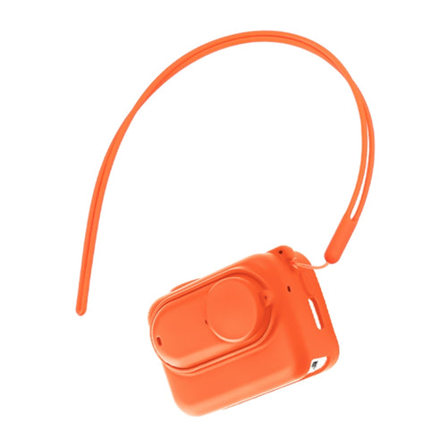 For Insta360 GO 3 Camera Body Charging Case Silicone Case with Lens Cap & Strap (Orange) - HoMEdemic™ 