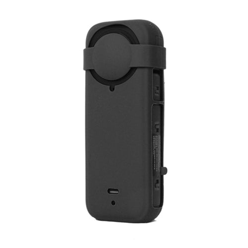 For Insta360 X4 Silicone Protective Case with Lens Cover (Black) - HoMEdemic™ 