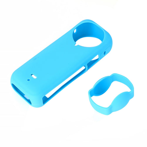 For Insta360 X4 Silicone Protective Case with Lens Cover (Blue) - HoMEdemic™ 