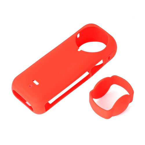 For Insta360 X4 Silicone Protective Case with Lens Cover (Red) - HoMEdemic™ 