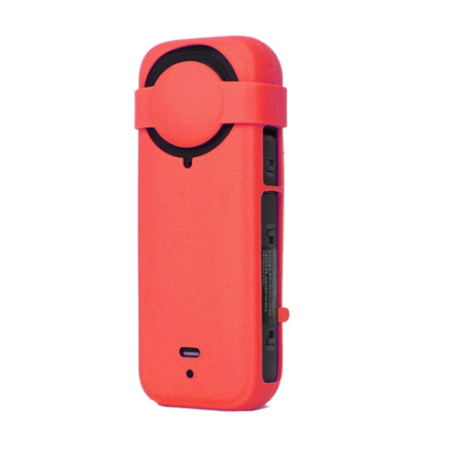 For Insta360 X4 Silicone Protective Case with Lens Cover (Red) - HoMEdemic™ 