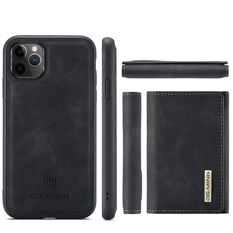 DG.MING M1 Series 3-Fold Multi Card Wallet  Back Cover Shockproof Case with Holder Function For iPhone 11 Pro(Black) - HoMEdemic™ 