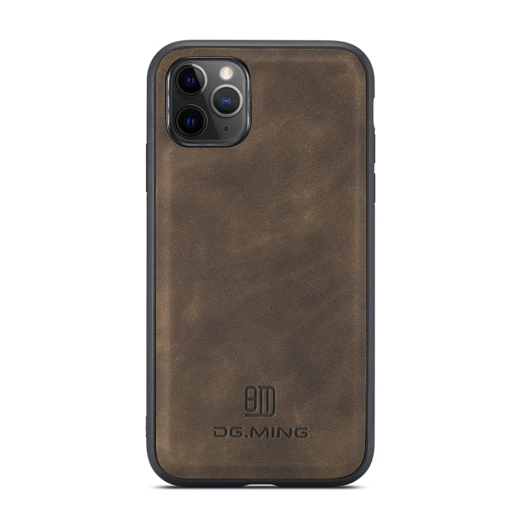 DG.MING M1 Series 3-Fold Multi Card Wallet  Back Cover Shockproof Case with Holder Function For iPhone 11 Pro(Coffee) - HoMEdemic™ 