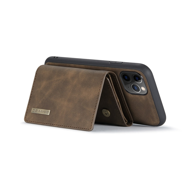 DG.MING M1 Series 3-Fold Multi Card Wallet  Back Cover Shockproof Case with Holder Function For iPhone 11 Pro(Coffee) - HoMEdemic™ 
