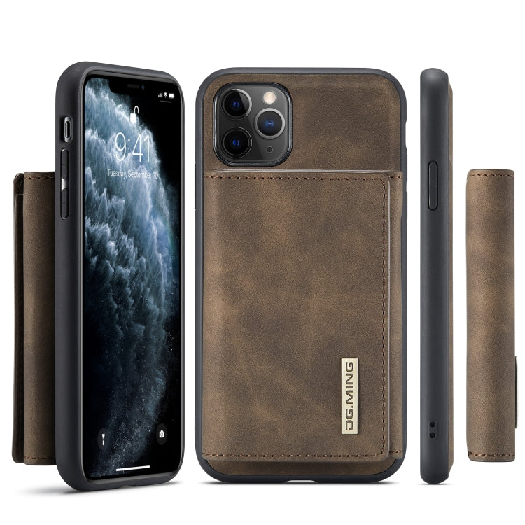 DG.MING M1 Series 3-Fold Multi Card Wallet  Back Cover Shockproof Case with Holder Function For iPhone 11 Pro Max(Coffee) - HoMEdemic™ 