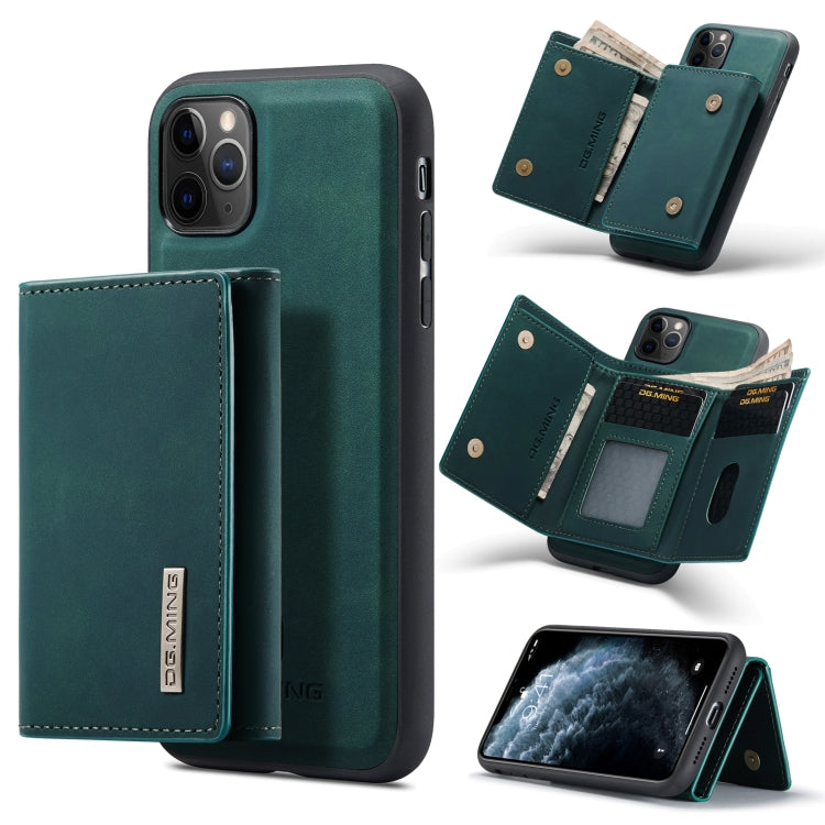 DG.MING M1 Series 3-Fold Multi Card Wallet  Back Cover Shockproof Case with Holder Function For iPhone 11 Pro Max(Green) - HoMEdemic™ 