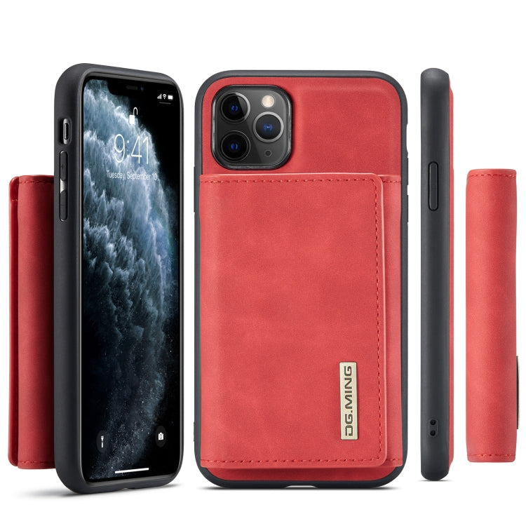 DG.MING M1 Series 3-Fold Multi Card Wallet  Back Cover Shockproof Case with Holder Function For iPhone 11 Pro Max(Red) - HoMEdemic™ 