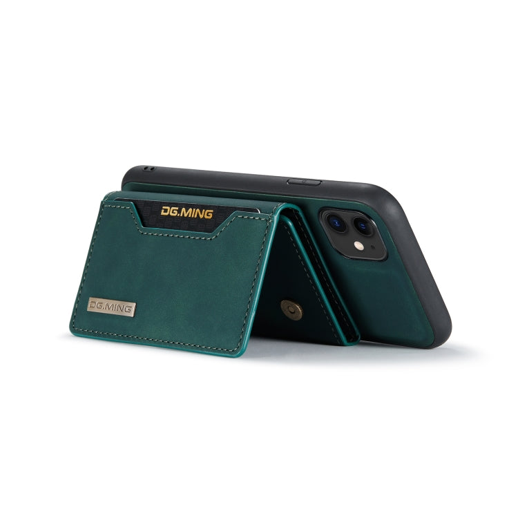 DG.MING M2 Series 3-Fold Multi Card Bag Back Cover Shockproof Case with Wallet & Holder Function For iPhone 11(Green) - HoMEdemic™ 