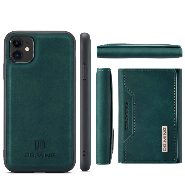 DG.MING M2 Series 3-Fold Multi Card Bag Back Cover Shockproof Case with Wallet & Holder Function For iPhone 11(Green) - HoMEdemic™ 