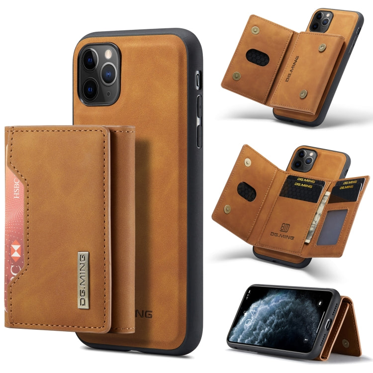 DG.MING M2 Series 3-Fold Multi Card Bag Back Cover Shockproof Case with Wallet & Holder Function For iPhone 11 Pro(Brown) - HoMEdemic™ 