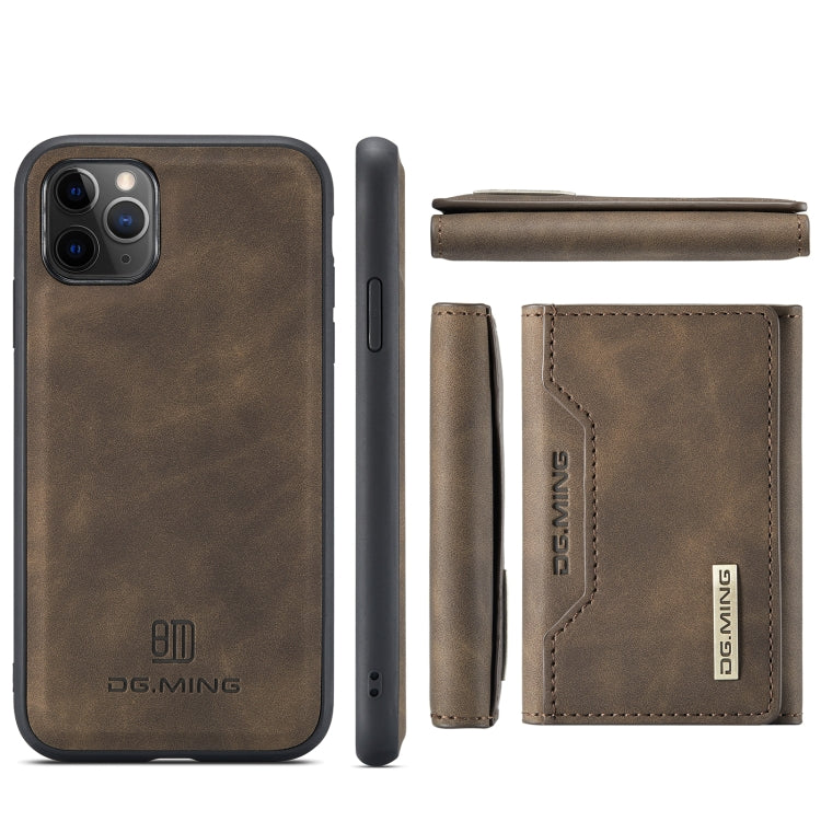 DG.MING M2 Series 3-Fold Multi Card Bag Back Cover Shockproof Case with Wallet & Holder Function For iPhone 11 Pro(Coffee) - HoMEdemic™ 