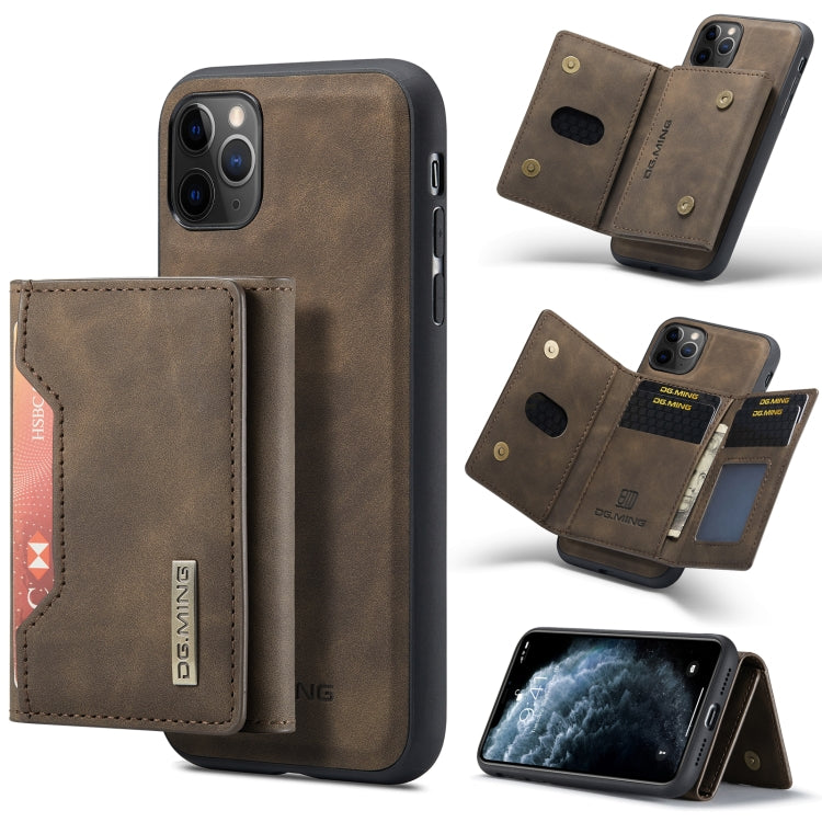 DG.MING M2 Series 3-Fold Multi Card Bag Back Cover Shockproof Case with Wallet & Holder Function For iPhone 11 Pro Max(Coffee) - HoMEdemic™ 