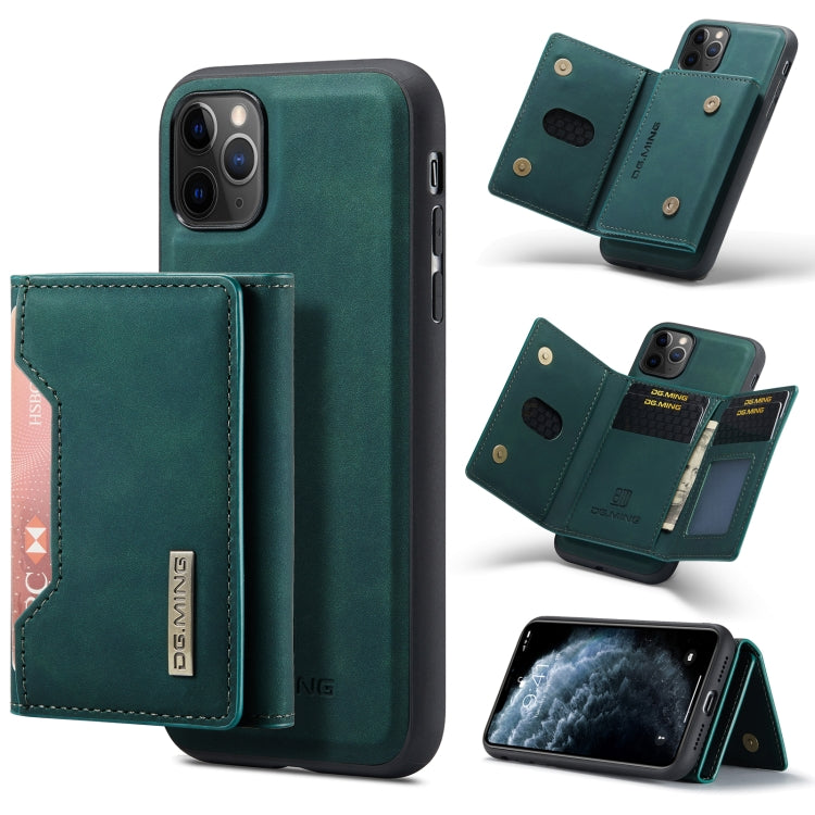 DG.MING M2 Series 3-Fold Multi Card Bag Back Cover Shockproof Case with Wallet & Holder Function For iPhone 11 Pro Max(Green) - HoMEdemic™ 