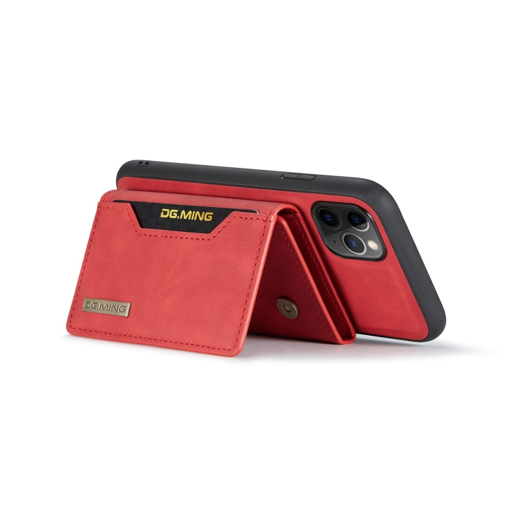 DG.MING M2 Series 3-Fold Multi Card Bag Back Cover Shockproof Case with Wallet & Holder Function For iPhone 11 Pro Max(Red) - HoMEdemic™ 