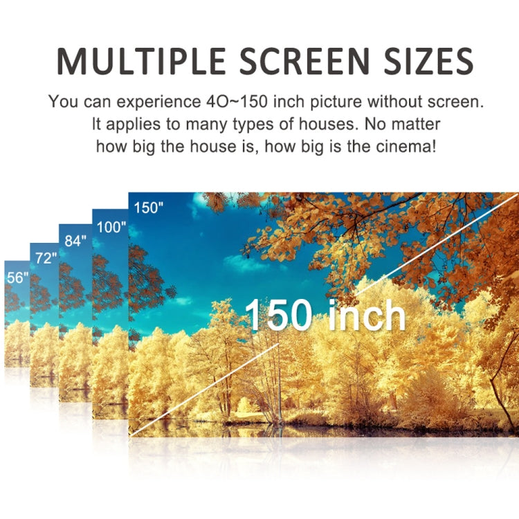 DH-A10 5.8 inch LCD Screen 4200 Lumens 1280 x 800P HD Smart Projector with Remote Control,Android 6.0 OS, Support WiFi, Bluetooth,HDMIx2, USBx2, VGA, AV IN/RCA, RJ45, LAN - HoMEdemic™ 