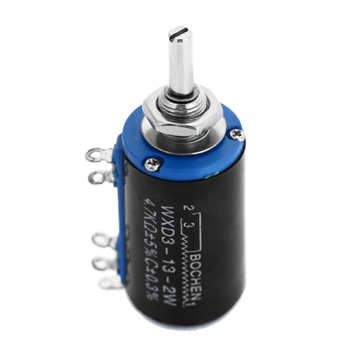 WXD3 - 13 - 2W 4.7K Ohm  Multiturn Precision Potentiometer -Black - HoMEdemic™ 