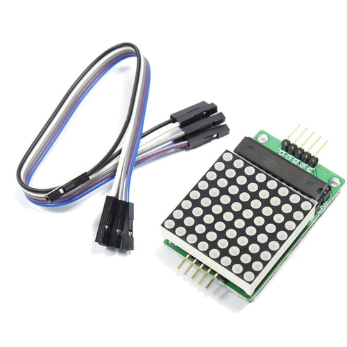 MAX7219 New Red Dot Matrix Module Support Common Cathode Drive with 5-Dupont Lines for Arduino - HoMEdemic™ 