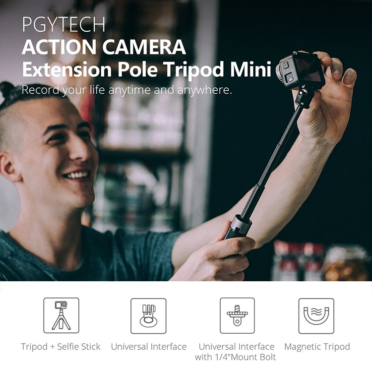 PGYTECH P-GM-117 Action Camera Tripod Extension Selfie Stick for DJI Osmo Action(Black) - HoMEdemic™ 