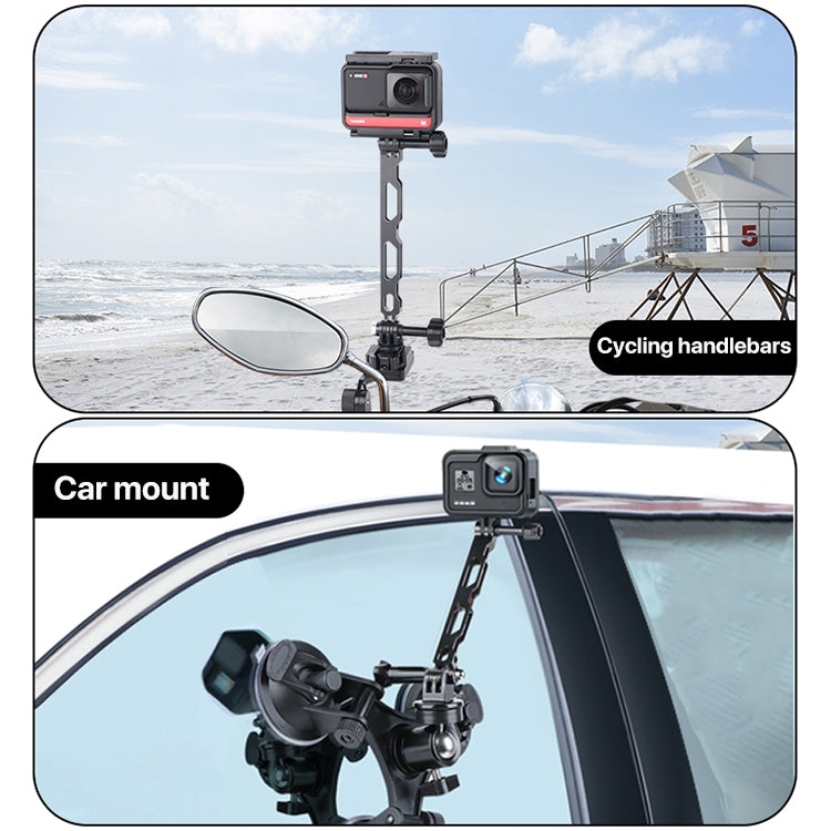 Aluminum Extension Arm Grip Extenter for GoPro, Insta360, DJI and Other Action Cameras(Black) - HoMEdemic™ 