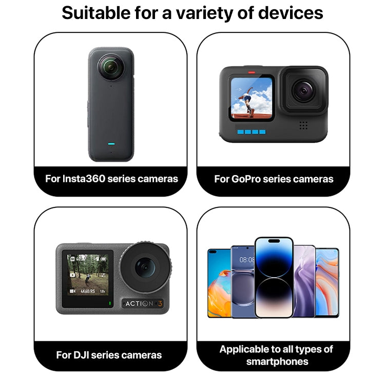 Aluminum Extension Arm Grip Extenter for GoPro, Insta360, DJI and Other Action Cameras(Black) - HoMEdemic™ 