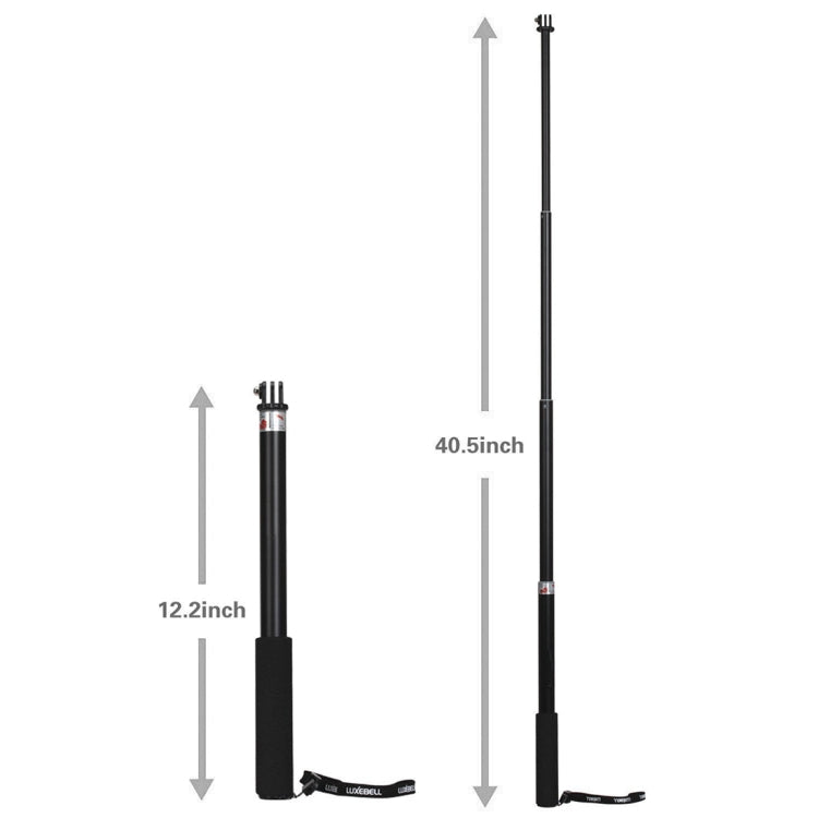 Universal Aluminum Alloy Selfie Stick with Adapter, Length: 25-75cm(Black) - HoMEdemic™ 