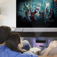 Z495 4 inch Single LCD Display Panel 800x400P Smart Projector with Remote Control, Support AV / VGA / HDMI / USBX2 / TF Card /Audio - HoMEdemic™ 
