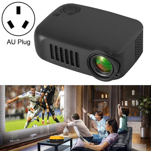 A2000 1080P Mini Portable Smart Projector Children Projector, AU Plug(Black) - HoMEdemic™ 