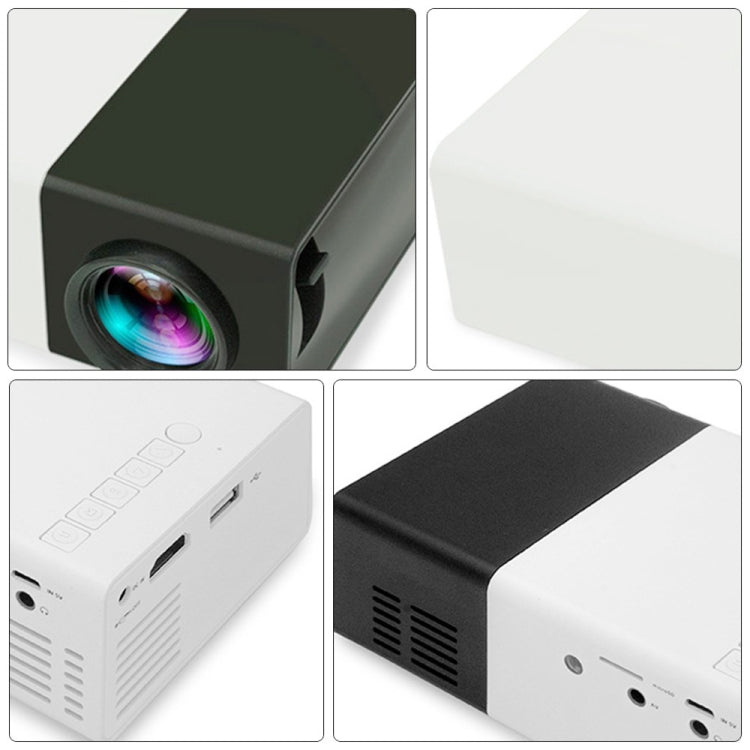 YG300 400LM Portable Mini Home Theater LED Projector with Remote Controller, Support HDMI, AV, SD, USB Interfaces, (Built-in 1300mAh Lithium battery)