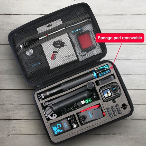 RUIGPRO Shockproof Waterproof Portable Case Box for DJI Osmo Action, Size: 17.3cm x 12.3cm x 6.5cm(Black) - HoMEdemic™ 