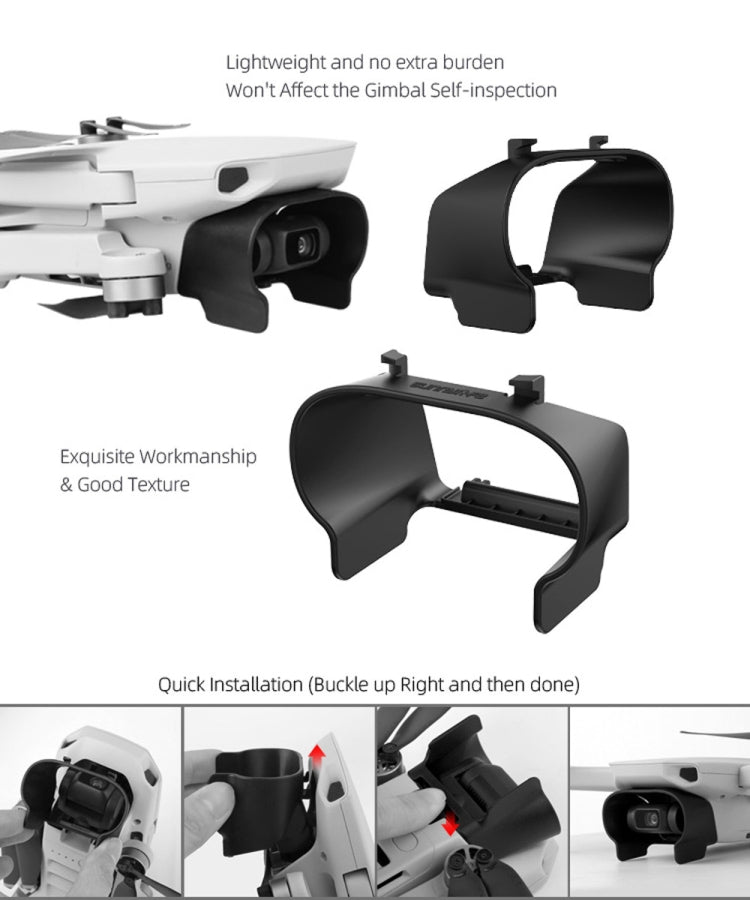 Sunnylife MM-Q9264 Camera Lens Sunshade Anti-glare Hood for DJI Mavic mini  / Mini 4K / DJI Mini 2 SE(Black) - HoMEdemic™ 