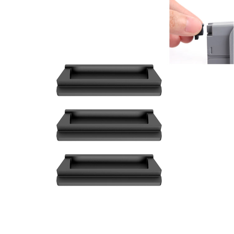 3 PCS Sunnylife AIR2-DC258 Silicone Battery Dust Plug for DJI Mavic Air 2(Black) - HoMEdemic™ 