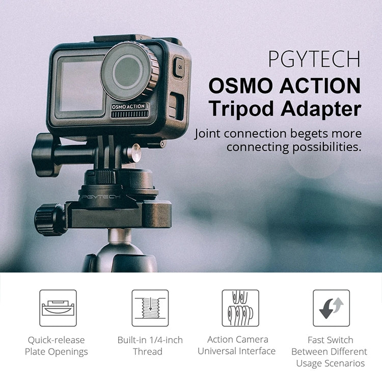 PGYTECH P-11B-023 Tripod Adapter for DJI Osmo Action(Black) - HoMEdemic™ 
