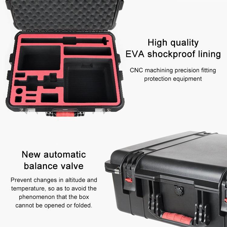 PGYTECH P-RH-001 Shockproof Waterproof Explosion-proof Hard Box Carrying Case for DJI Ronin-S, Size: 63.4x50.3cm(Black) - HoMEdemic™ 