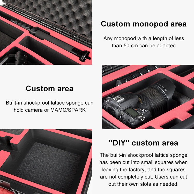 PGYTECH P-RH-001 Shockproof Waterproof Explosion-proof Hard Box Carrying Case for DJI Ronin-S, Size: 63.4x50.3cm(Black) - HoMEdemic™ 