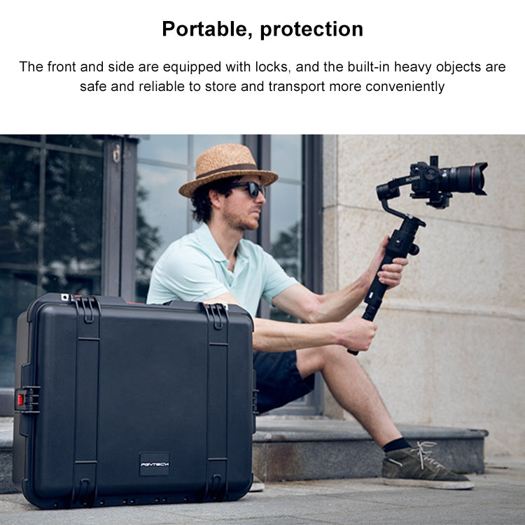 PGYTECH P-RH-001 Shockproof Waterproof Explosion-proof Hard Box Carrying Case for DJI Ronin-S, Size: 63.4x50.3cm(Black) - HoMEdemic™ 