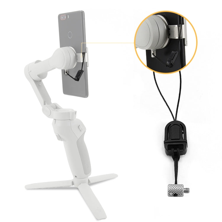 STARTRC Phone Holder Clip Anti-lost Rope Strap Anti-drop for DJI OM4 / Osmo Mobile 3 (Black) - HoMEdemic™ 