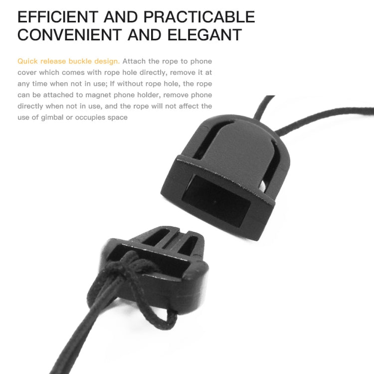 STARTRC Phone Holder Clip Anti-lost Rope Strap Anti-drop for DJI OM4 / Osmo Mobile 3 (Black) - HoMEdemic™ 