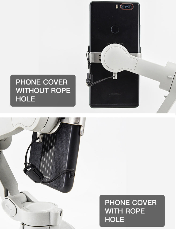STARTRC Phone Holder Clip Anti-lost Rope Strap Anti-drop for DJI OM4 / Osmo Mobile 3 (Black) - HoMEdemic™ 