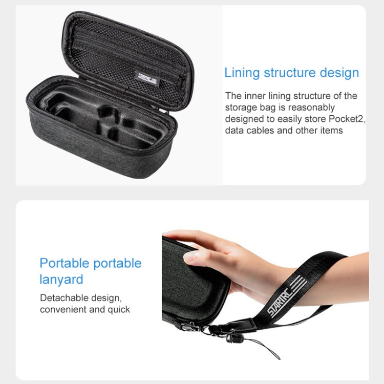 STARTRC Portable Carrying Dacron Hard Case Body Storage Bag for DJI OSMO Pocket  / OSMO Pocket 2(Grey) - HoMEdemic™ 