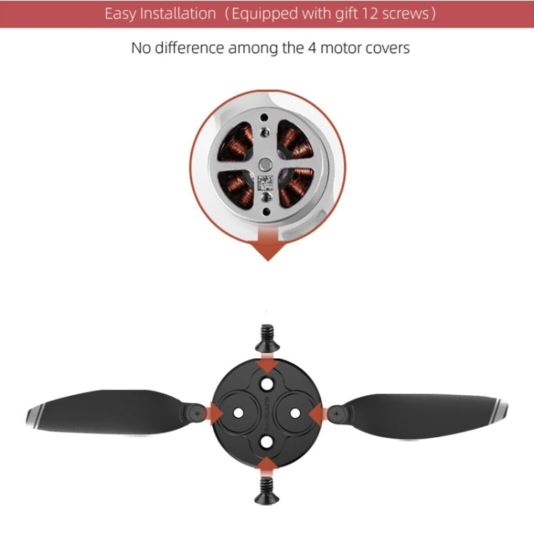 4 PCS Sunnylife Motor Metal Protection Cover for DJI Mini 2 (Red) - HoMEdemic™ 