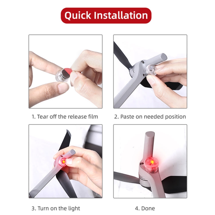 Sunnylife 2-Green + 2-Red Night Strobe LED Light Indicator Light for DJI Mavic 2 / Mini / Mavic Air 2 / FPV - HoMEdemic™ 