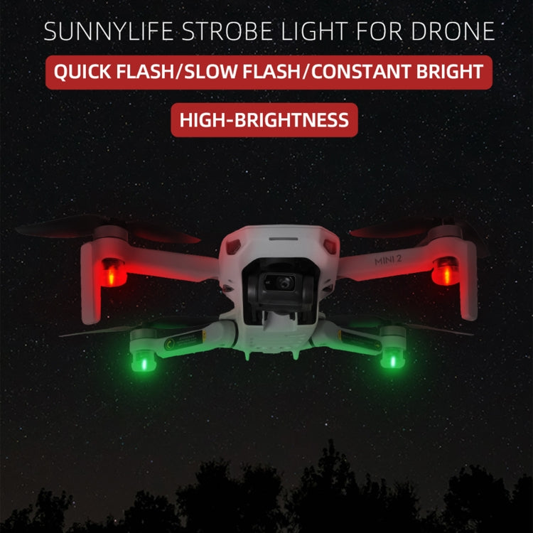 Sunnylife 2-Green + 2-Red Night Strobe LED Light Indicator Light for DJI Mavic 2 / Mini / Mavic Air 2 / FPV - HoMEdemic™ 