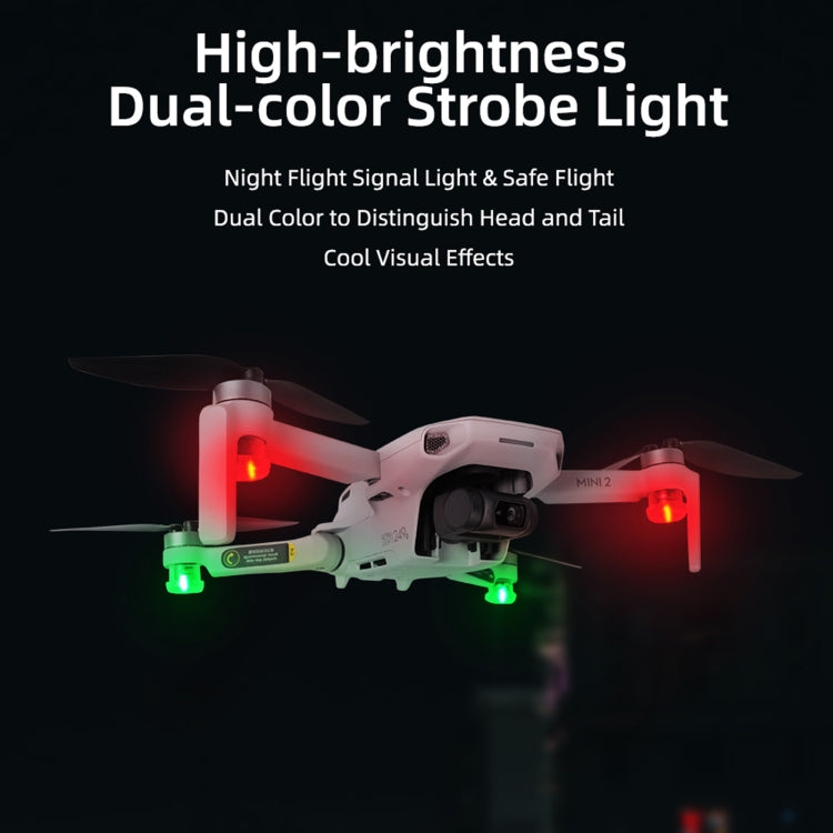 Sunnylife 2-Green + 2-Red Night Strobe LED Light Indicator Light for DJI Mavic 2 / Mini / Mavic Air 2 / FPV - HoMEdemic™ 
